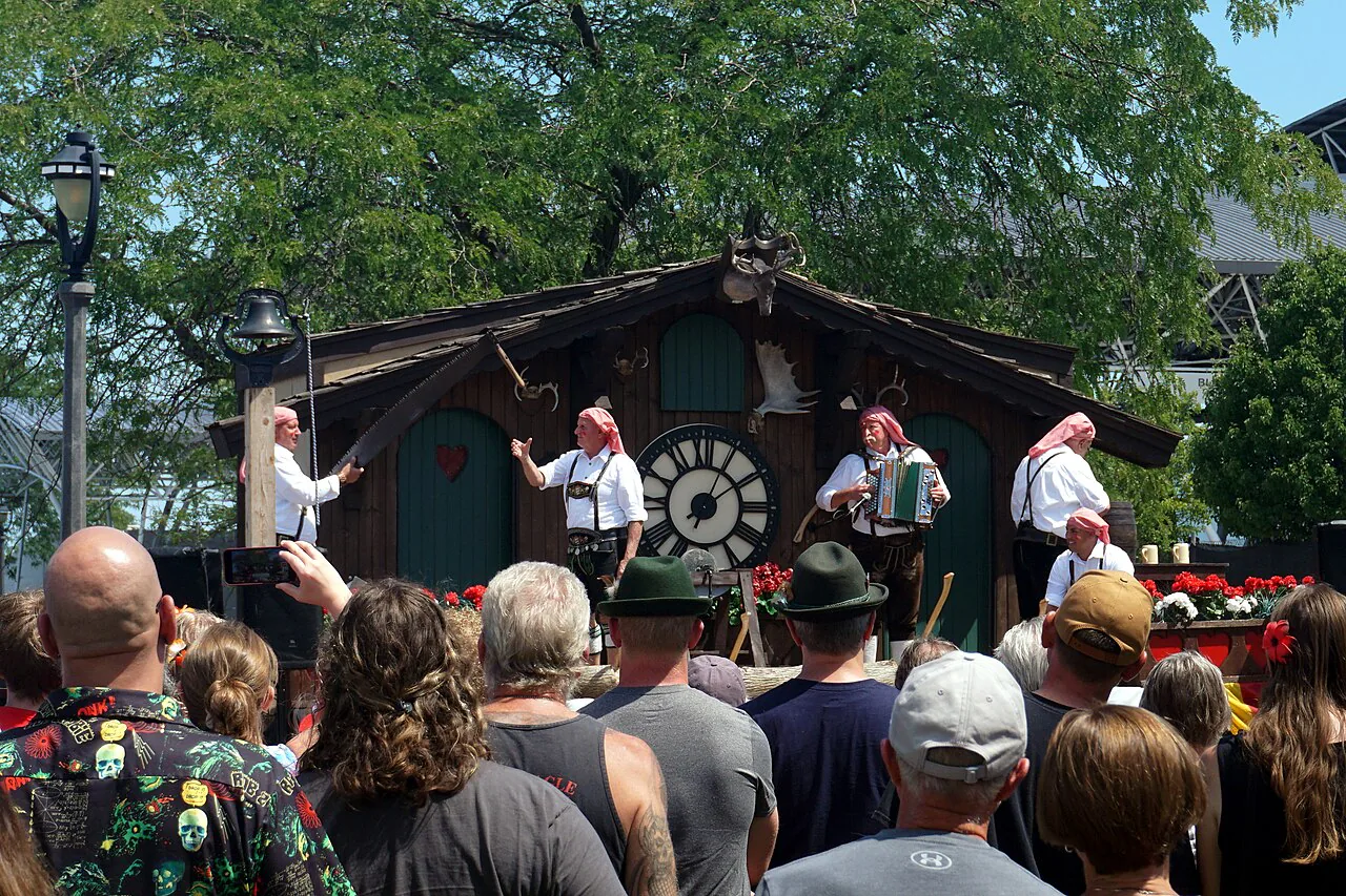 Audience watching the Glockenspiel Show at German Fest in Milwaukee